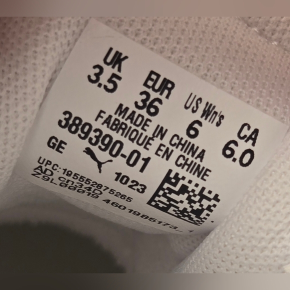 Puma Carina Platform Sneakers White Leather Women’s Size 6 - Picture 8 of 10